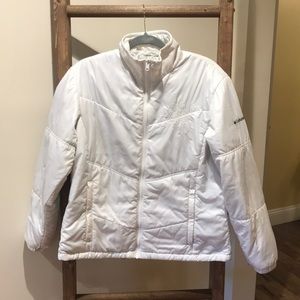 Women’s White Interchange Winter Columbia Jacket